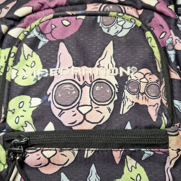 Vibedration Hydration Backpack w/o bladder - Cat pattern - Used main image 4